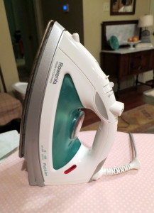 A good, weighty iron is essential for successful ironing.