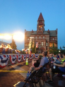 The Hopkins County Courthouse is the backdrop for the annual Independence Day Celebration in Sulphur Springs, Texas.