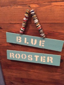 The Blue Rooster offers catfish, burgers, chicken, salads and lots of different beers.