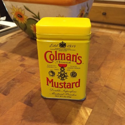 A hot mustard reminiscent of wasabi: Colman's. 