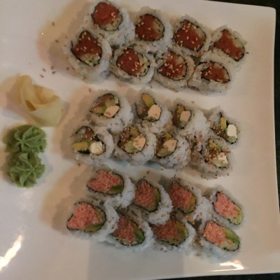 Sushi rolls at Shoguns.