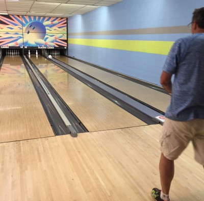 Mike's powerful roll pays off at the pins!