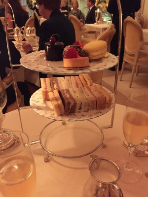 Sandwiches and assorted pastries at The Ritz.
