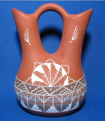 I really love the Native American pottery. This one is a wedding vase.