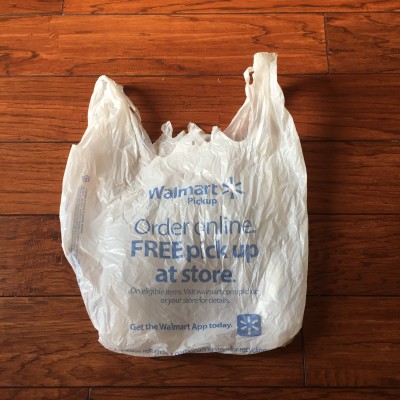 My Mom's answer to most needs: Grab a Walmart bag!