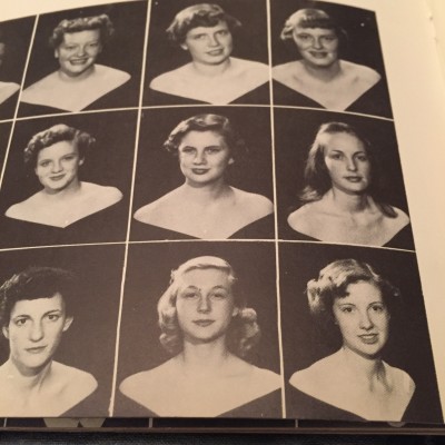 Pretty ladies from a 1950 college annual.