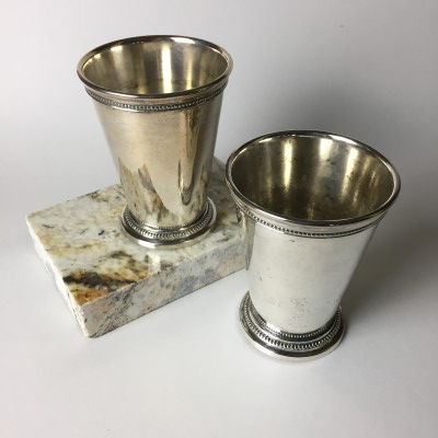 Mint julep cups are perfect for drinking the famous southern bourbon cocktail, but they are equally delightful holding fresh flowers on the dinner table.