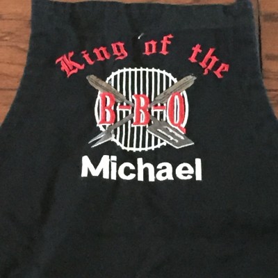 Mike's grill apron. Manly!
