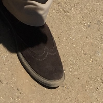 This is Paul's foot. I failed to get a photo with him, so this is all I have to remind me us of him. This was taken at the lookout spot for the Hollywood sign.