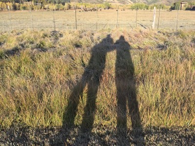 A self-portrait we took while walking in Park City.