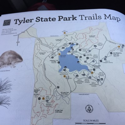 We got out early Saturday morning and went hiking at Tyler State Park. It was a nice park with good hiking trails. The gift shop was amazing!