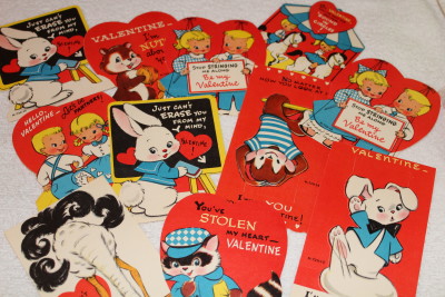 Vintage Valentine's Day cards. I love the sentiments.
