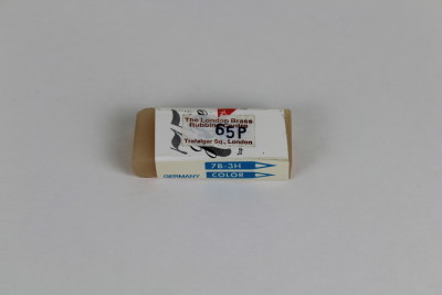 An eraser used to remove extra marks on a rubbing.