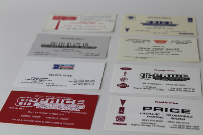 My dad's business cards through the years.