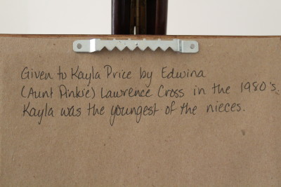 An important part of framing heirlooms is to write the provenance on the back.